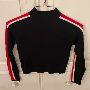H&M Blue with Red and White Stripe Sweater